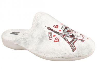 Παντόφλες γυναικείες | Υφασμάτινες | Υφαντίδης | 524021 | Γκρι - Υφαντίδης - 